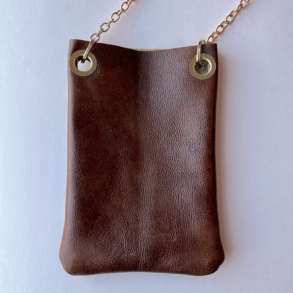 NEW Leather cell phone crossbody/pouch - Picture 4 of 12
